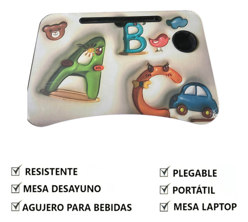 Mesa Plegable Para Laptop De Madera Soporte Estudio Kawaii