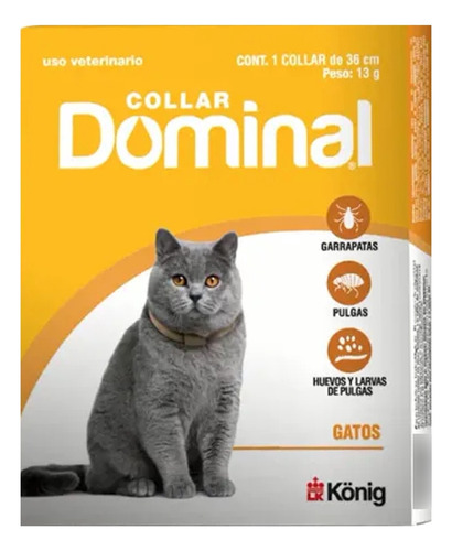 Collar Dominal Anti Pulgas Y Garrapatas Para Gatos