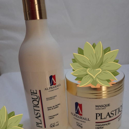 Shampoo E Máscara Plastique Alphahall 500 Ml