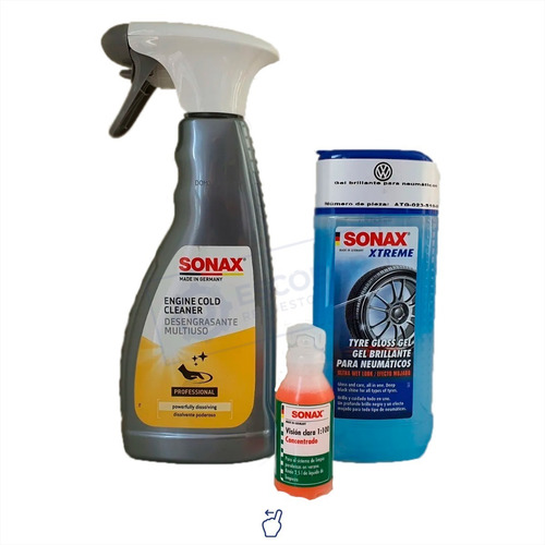 Imagen 1 de 9 de Kit Limpieza Motor Sonax Cubiertas Parabrisas