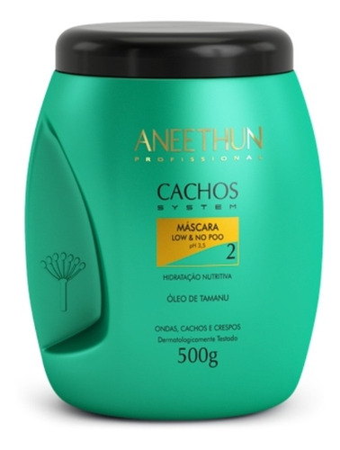 Máscaras Cachos System Low & No Poo 500g - Aneethun 