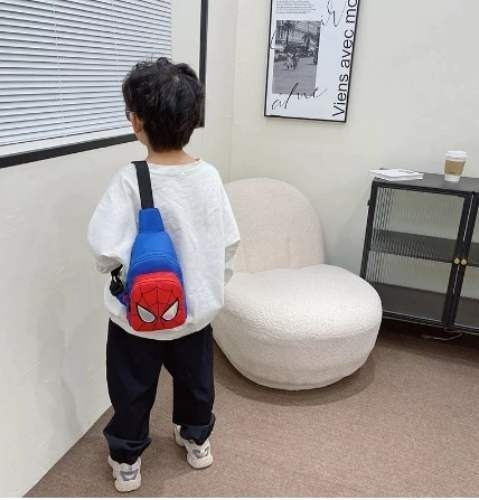 Imagen 2 de 4 de Bolso Mochila Spiderman Niños Cruzado