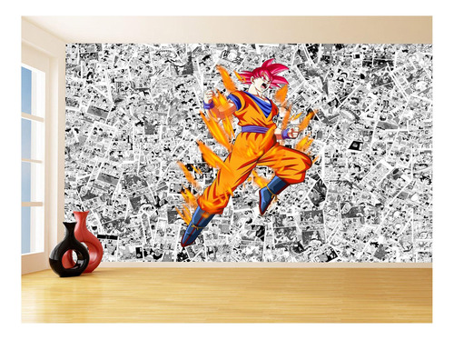 Papel De Parede Dragon Ball Goku Página Manga 3,5m Dbz569