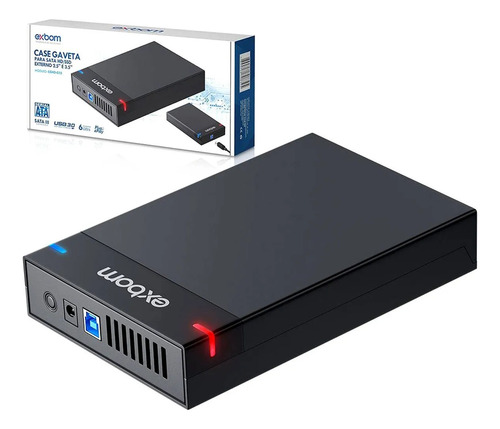 Case Gaveta Para Hd 3,5 Externo Sata - Usb 3.0 Pc Desktop