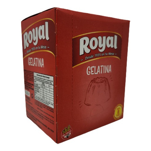  Gelatina Royal Frambruesa Libre De Gluten Sobre 25g Caja X8