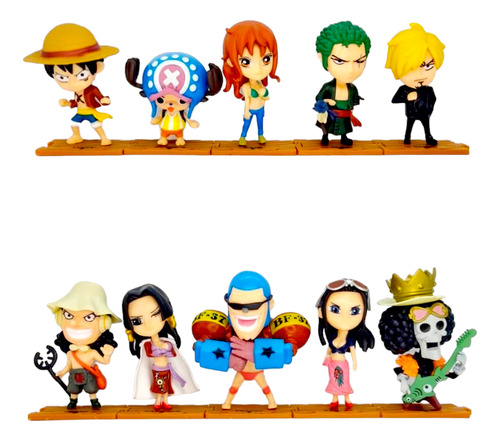Figura Estatuilla One Piece X 10 Personajes Pvc Colección 