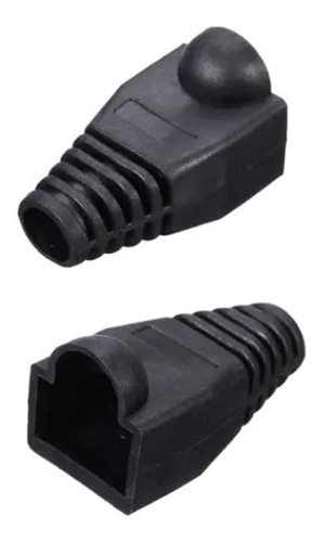 Capuchones Rj45 Fichas Utp Conectores Negro X 100 Unidades