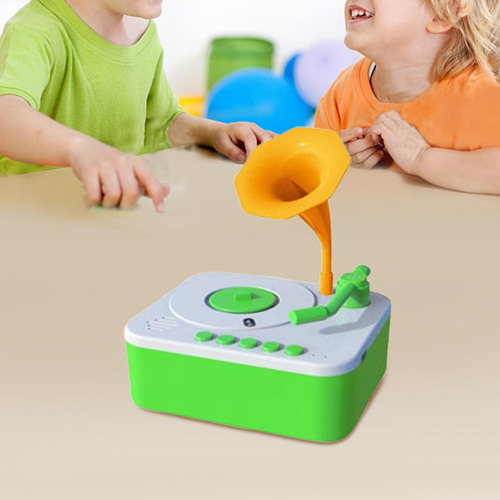 // Gramofone Infantil Com 96 Cartas, Fonógrafo Infantil, B
