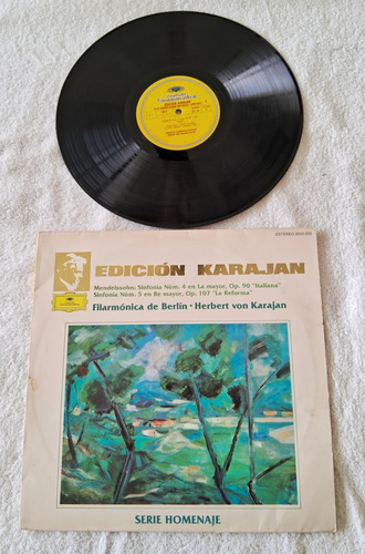 Karajan Lp Mendelssohn Sinf 4 Op. 90 Italiana Sinf 5 Op. 107 Edición Limitada (Usado)