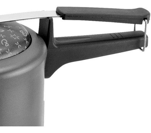 Panela De Pressão Antiaderente 3l Magnific Grafite Panelux Cor Preto