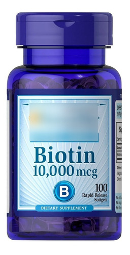 Imagen 1 de 1 de Biotina 10000 Vitamina Crecer Barba Regenera Cabello Uña 50