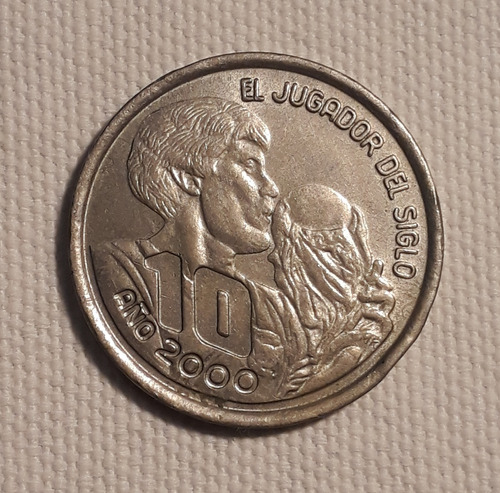 Moneda Diego Maradona Jugador Del Siglo - De Colección