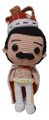Muñeco Freddie Mercury Estilo Funko Tejido A Crochet