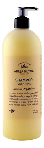  Shampoo De Miel Orgánica Abeja Reyna 960ml Con Jalea Real