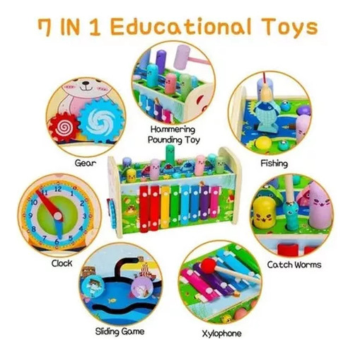 Juguete Educativo Multifuncional 7 En 1 Music Whack-a-mol