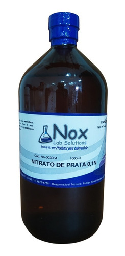 Nitrato De Prata Solução 0,1n - Fatorado - 1 Litro