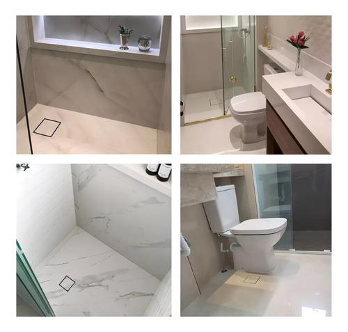 Kit 4 Ralo Invisível 10x10 Para Piso Porcelanato Seca Rápido