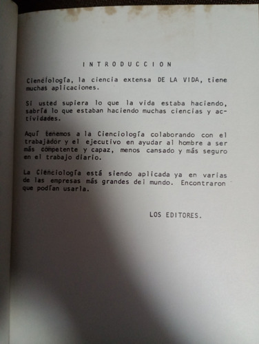 Cienciología, Los Problemas Del Trabajo./ L. Ronald Hubbard (Usado)