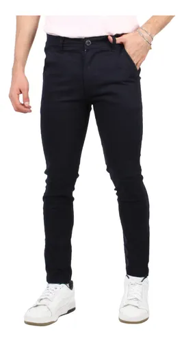 comprar Pantalon De Gabardina Casual Strech Hombre Skinny 