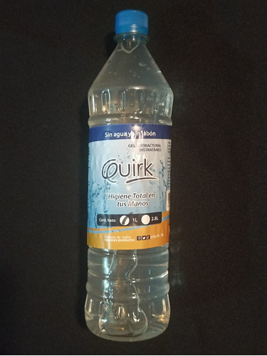 Gel Antibacterial Quirk Botella De 1 Litros.