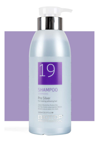 Biotop Professional 19 Pro - Champ Plateado Para Cabello Rub