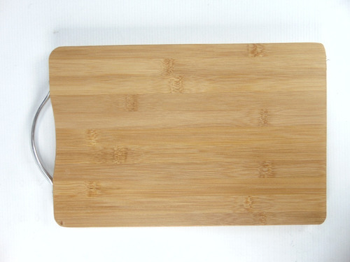 Tabla Corte Picar De Bambu Con Manija Calidad Premium 30 Cm Lisa