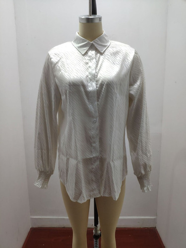 Camisa Mujer Moda Casual Suelto Elegante De Cebra Satén