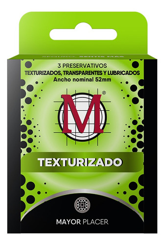 Preservativos M Texturizados 3 Cajas X 3 Unidades C/u