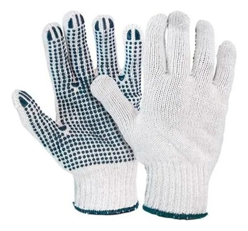 Pack 12 Guantes Moteados De Trabajo Pesados Largos Resistent