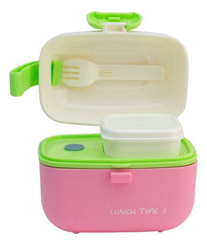 Contenedor Lunch Box Hermético Tapa Divisiones 5 Pzas 450 Ml