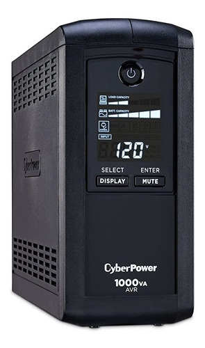 Ups Cyberpower Cp1000avrlcd 1000va/600w, 9 Tomas, Avr, Negro