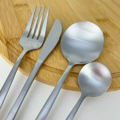 Faqueiro Aço Inox Prata 32 Peças Ópera Lyor Mesa Posta Cor Prateado