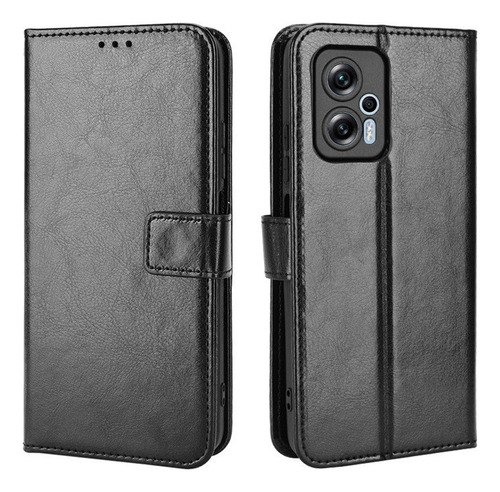 Funda Anticaída For Xiaomi Poco X4 Gt De Cuero Flip Cartera