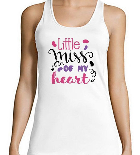 Musculosa Frase Little Miss Of My Heart Pequeña