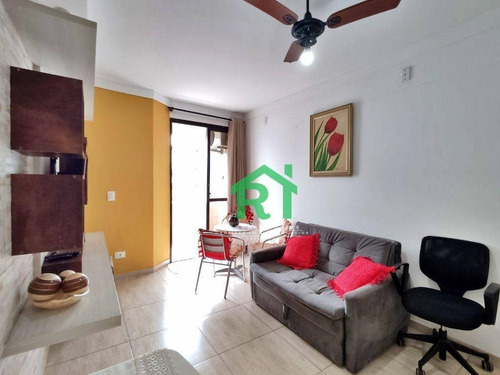 Imagem 3 de 22 de Apartamento À Venda Na Praia Das Astúrias, Sacada, 1 Dormitório Sendo 1 Suíte, 1 Vaga De Garagem, Astúrias, Guarujá/sp - Ap5369