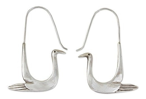 Novica 925 Sterling Silver Bird Themes Pendientes De Aro De 