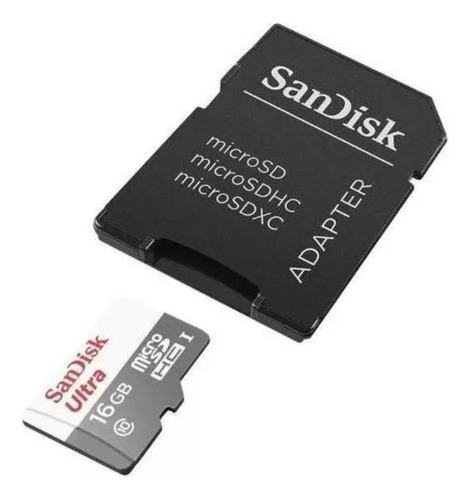 Cartão De Memória 16gb Sandisk Ultra Com Adaptador
