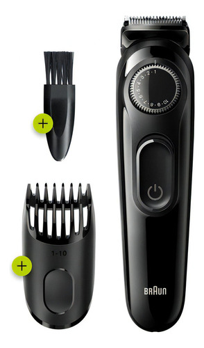 Recortadora De Barba Y Cortapelo Braun Bt3222 Con 20 Niveles Color Negro