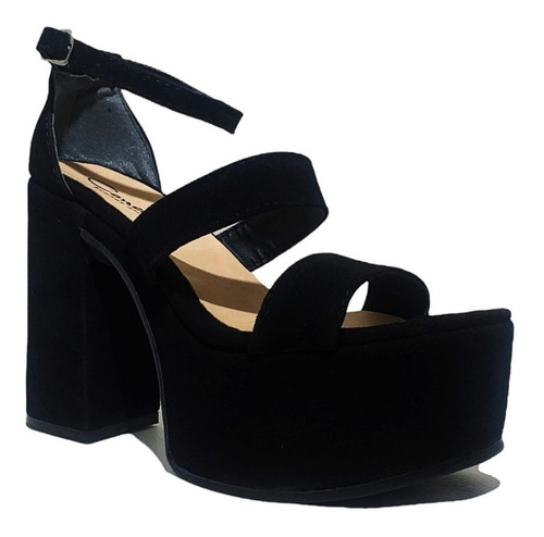 Imagen 2 de 6 de Sandalias Dana Gamuza Negro