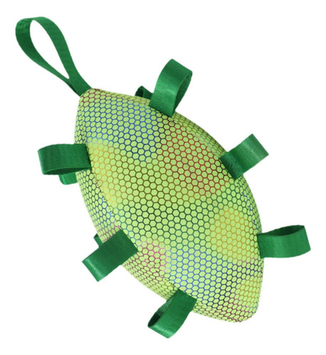1 Dog Rugby Football Toy Training Bit, Liviano, Verde