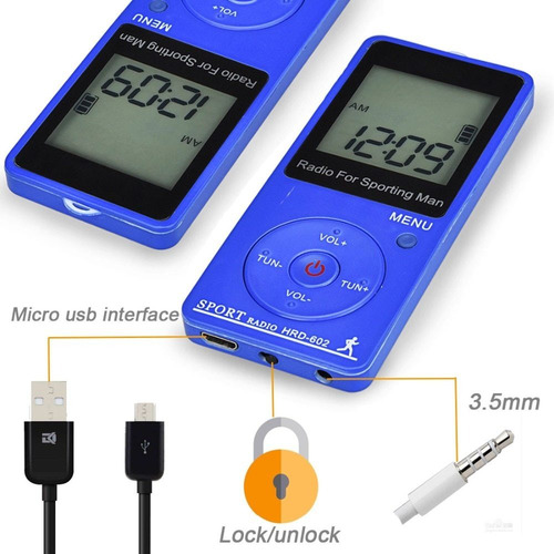 Emissor De Mão Rádio Portátil Fm/am, Rádio Com Tela Lcd