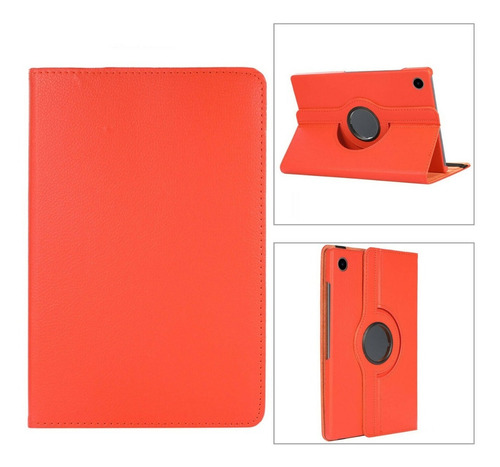 Funda Giratoria Para Galaxy Tab A8 10.5 Sm-x200 /x205 Rojo