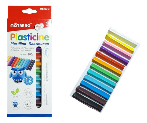 Plasticina Triangular Caja De 12 Colores Para Moldear