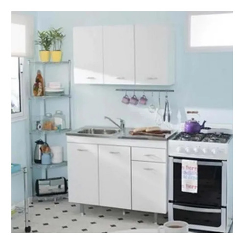 Imagen 3 de 7 de Bajo Mesada Amube Trento 100 Bacha Simpl Mes Inox Cta 12/18
