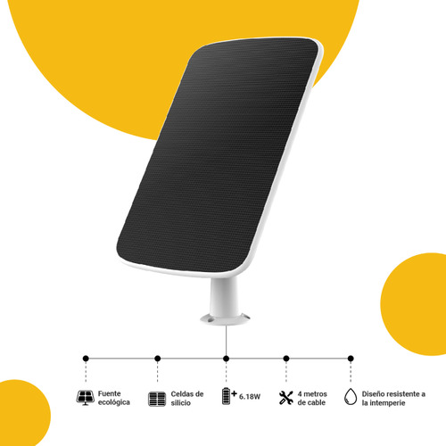 Kit Camara De Seguridad 4g Exterior Ptz Panel Solar Ezviz Cs-eb8-r100 Blanco
