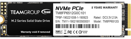 Teamgroup Mp33 512gb Slc Cache 3dnand Tlc Nvme Pcie Gen3x...