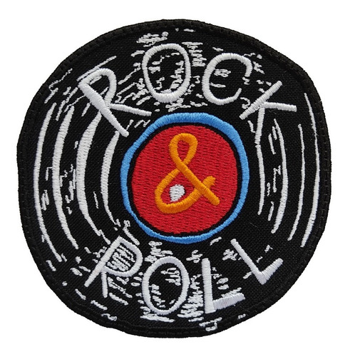Parche Bordado Rock And Roll Rock & Roll Disco Lp Acetato