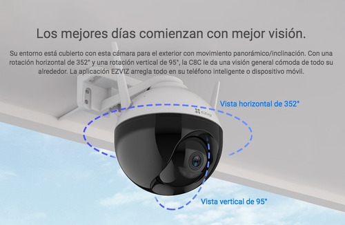 Imagen 4 de 10 de Camara Ip Ezviz 1080p Wifi Exterior Audio C8c Memoria 64gb
