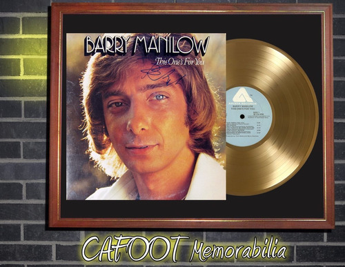 Barry Manilow This One's For You Lp Firmado Disco Oro Marco