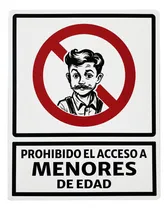 Comprar Señalamiento Letrero Prohibido Menores 20x25 Cm Lamina